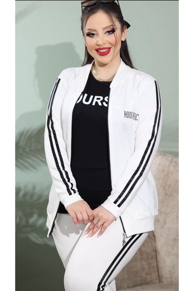 Kaptins White Women's Tracksuit & Sportswear Set