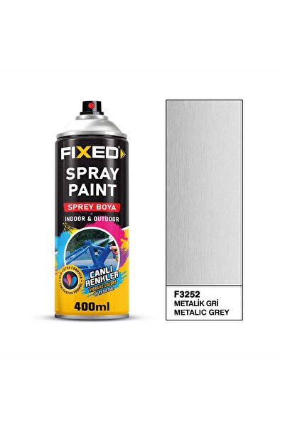 FIXED F3252 AKRİLİK SPREY BOYA METALİK GRİ 400 ML