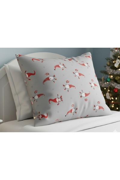 Taç غطاء وسادة بنمط عيد الميلاد من الفلانيل مقاس 50 × 70 سم - 100% قطن