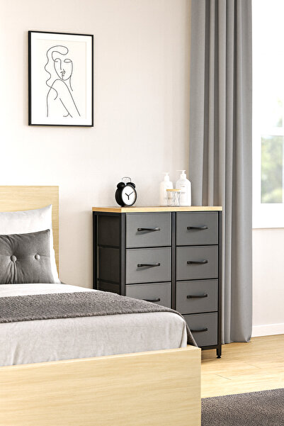 moniev 8 Çekmeceli Şifonyer Yatak Odası Organizer Deri Çekmeceli Çocuk Odası ...