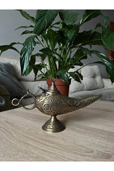 Bosphorus Heritage El Yapımı Pirinç Döküm Osmanlı Motifli Dekoratif Gaz Lambası