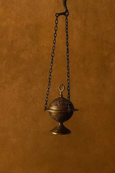 Bosphorus Heritage El Yapımı Pirinç Döküm Zincirli Osmanlı Tipi Buhurdanlık –...