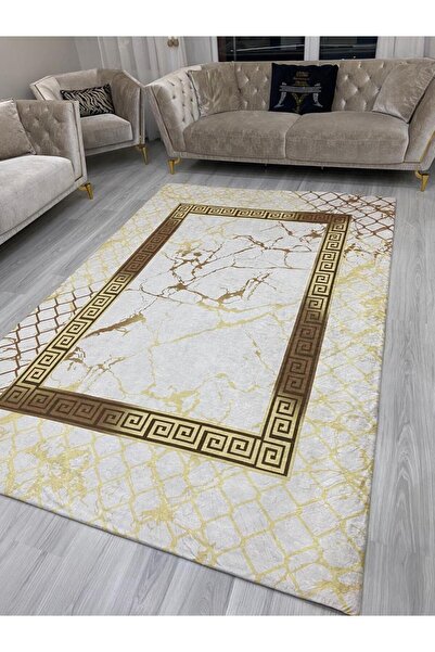 ALLGELSİN Large Size Carpet Cover 9m² Size 250X350Cm or 12m² 300X400Cm Washable Carpet Cover Striped Cover