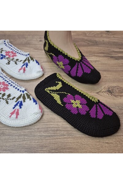PİNA HEDİYELİK AKSESUAR El Örgüsü Tunus İşi Patik 40-41