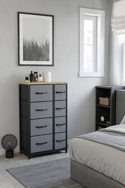 moniev 8 Çekmeceli Şifonyer Deri Çekmeceli Yatak Odası Düzenleyici Çekmeceli ...