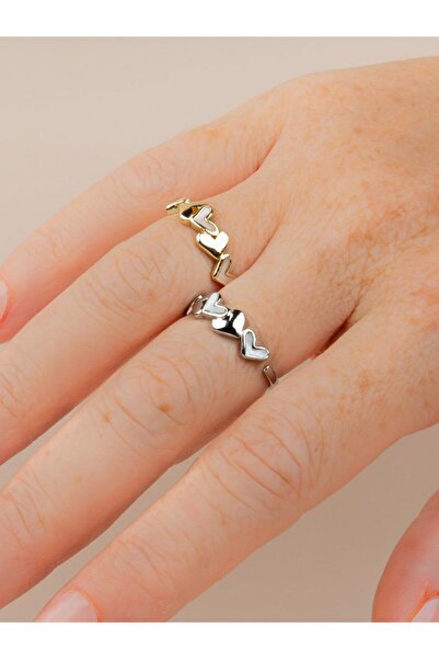 Portakal Esintisi Valenora 5 Heart Stone Adjustable Ring