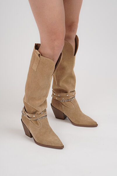 Bej Ayakkabı WEST %100 DERİ ÇİZME