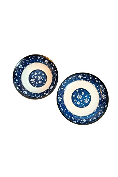OEM 12-piece set of plates and bowls with blue floral pattern
