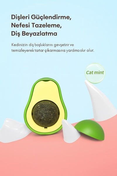 obrigado Avocado Designed Cat Grass Cat Toy - Catnip Licking Ball - Natural Cat Mint