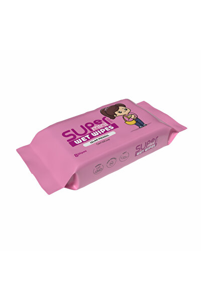 VEBOX 8'li Mini Cep Islak Mendil Pembe seri