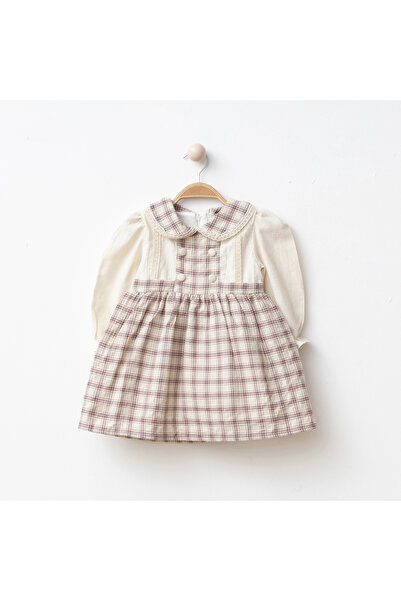 My Lusa baby wear Rochie pentru fetiță cu detaliu cu nasturi