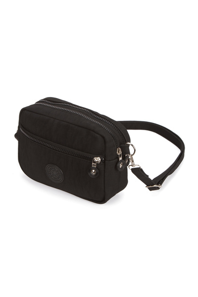 Adelina Bags 2 Pieces Shoulder Bag Crossbody Daily Three Compartment Black and Mink Women's Bag