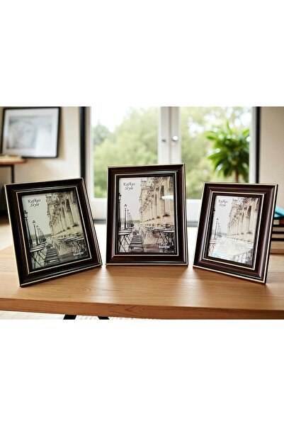 La Zisa Decorative Vintage Picture Frame Antique Brown Color Object Trinket Ornament Living Room Accessory Coffee Table Office