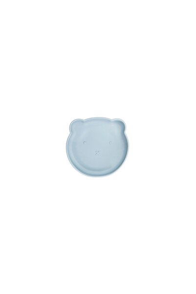 Porland Fancy Blue Baby Food Plate That Sticks to the Floor 16 cm