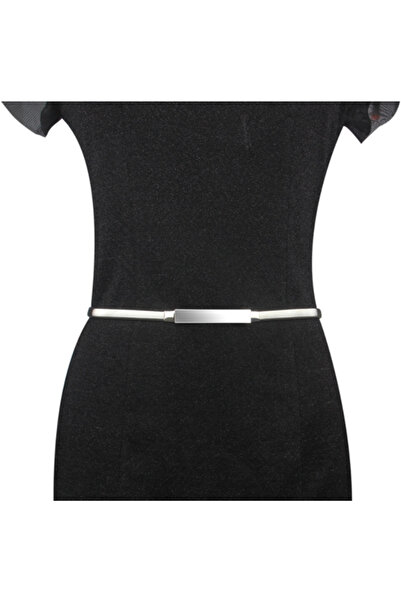 KESNUP Curea elastică cu cataramă din aliaj metalic argintiu