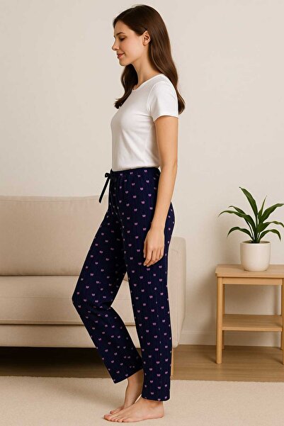 FAMES PİJAMA Winter Thick Fleece Lined Women's Pajama Bottoms