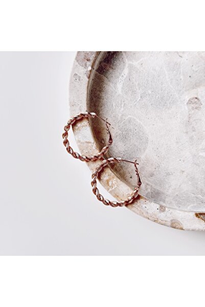 Vesce Atelier أقراط من الفولاذ الذهبي مزدوجة الحلقات