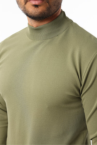 Rodrigo Ανδρικό πλεκτό πουλόβερ με μισό ζιβάγκο, κατά της αναστροφής των ίνων