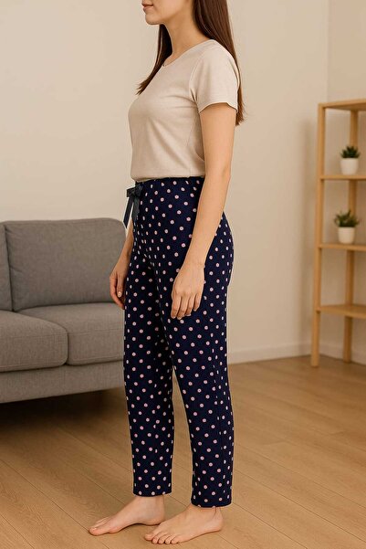 FAMES PİJAMA Winter Thick Fleece Lined Women's Pajama Bottoms