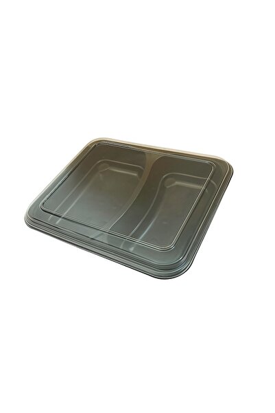 LYOBEST Set 50 caserole Meniu cu 2 compartimente si capac transparent inclus,...