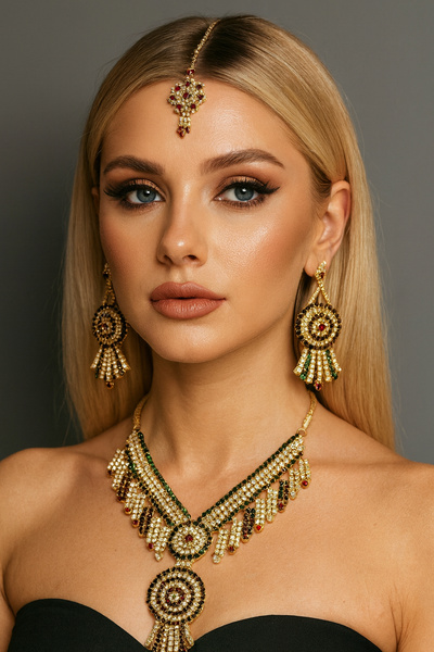 Kaftan Collection Indian Necklace Set