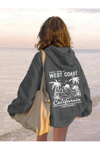 LAYORA هوديي عصري جديد – سويت شيرت كبير الحجم بغطاء للرأس