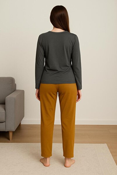 Genel Markalar KIŞLIK KALIN POLAR İÇİ ŞARDONLU KADIN PİJAMA ALT