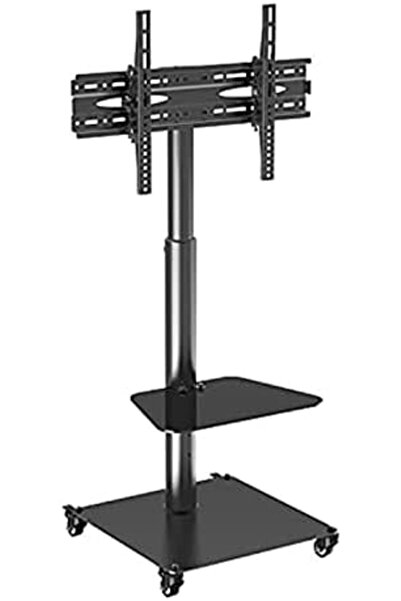 HAMOOD TV SA Classic Adjustable Steel TV Stand with Wheels and Shelf for 32 to 65 Inch Screens