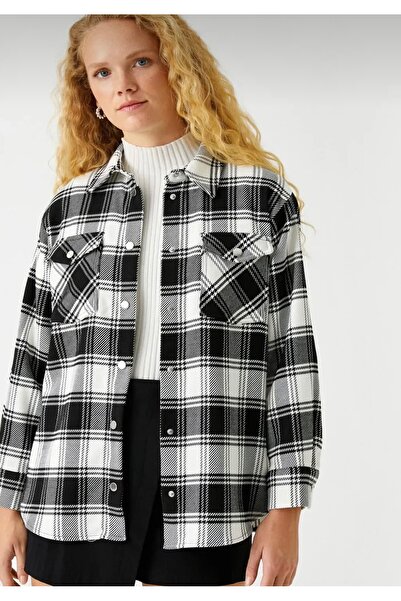 viyan butik قميص منقوش بأزرار كبس