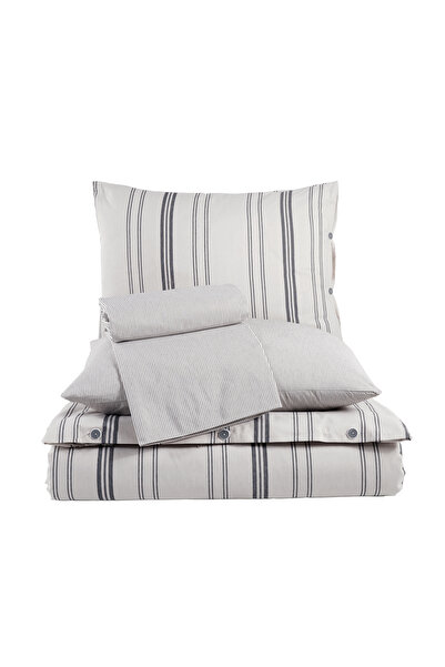 VENICA MASCUSE Natural Colors Yarn Dyed Natural Single Duvet Cover Set (with Elastic Sheet)