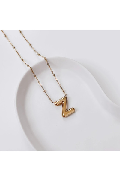 Vesce Atelier قلادة من الفولاذ بحرف Z