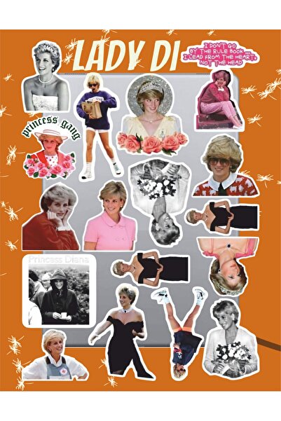 Hediyeni Al مجموعة ملصقات ليدي دي |   ملصق للكمبيوتر المحمول والدفتر والتابلت والهاتف ودفتر الملاحظات ومجلة البوليت