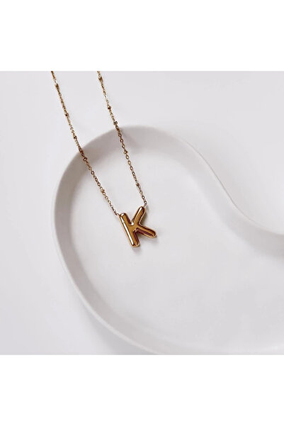 Vesce Atelier Letter K Steel Necklace