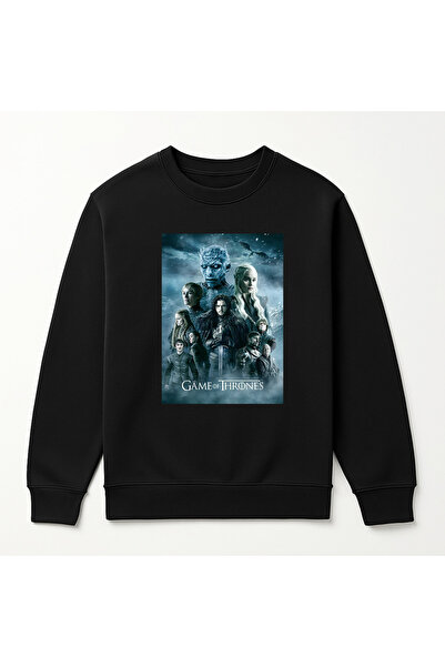 SVART WEAR GAME OF THRONES TASARIMLI UNISEX YÜKSEK KALİTELİ PAMUKLU SWEATSHIRT