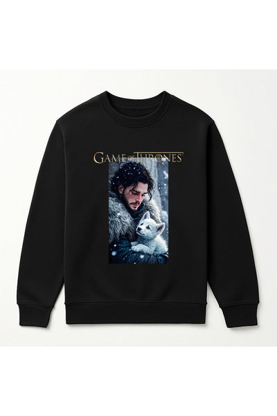 SVART WEAR SWEATSHIRT UNISEX DE CALITATE SUPERIOARĂ, CU DESIGN GAME OF THRONES