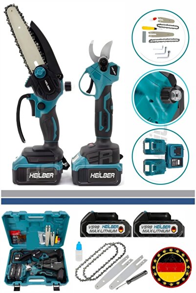 ekinler el aletleri ALMAN V598 AKÜLÜ İKİLİ SET BAHÇE SETİ AKÜLÜ DAL BUDAMA MA...