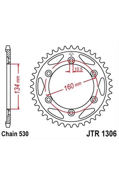 Att 7276371M PINION LANT MARE 40 DINTI JTR1306, MOTO HONDA CBR 1000 RR Fireblade