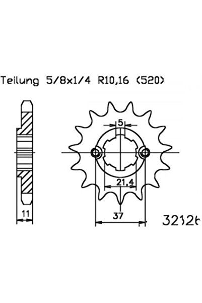 Att 7260237M PINION MOTOMIKE 16 DINTI 520 21.4/25, MOTO AEON COBRA 180 RSII (...
