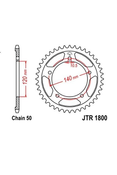 Att 7276041M MOTOMIKE PINION LANȚ MARE 48 DINȚI JTR1873, MOTO YAMAHA YZF-R6 (...