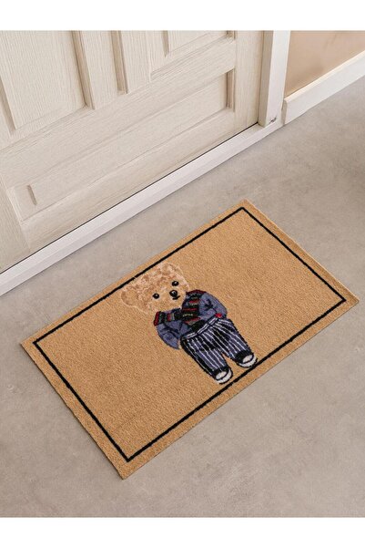 LC Waikiki Brown Bear Teddy Printed Door Mat 45X75 cm (W5)
