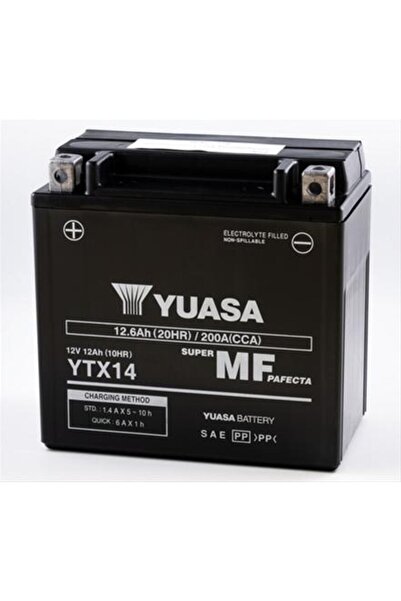 Yuasa Motorcycle Battery YTX14 12V 12Ah 200A (WC) -