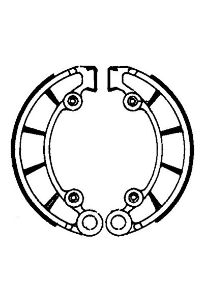 FERODO Motorcycle Brake Shoe Set - Racing FSB741, compatible with Honda CB 55...