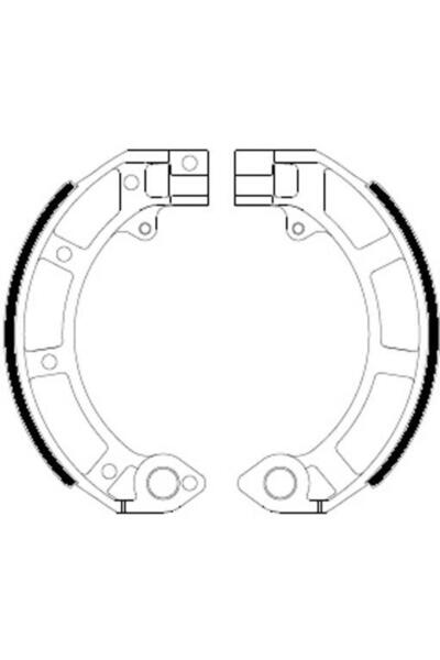 FERODO Motorcycle Brake Shoe Set - Ferodoracing, compatible with Vespa PX, LM...