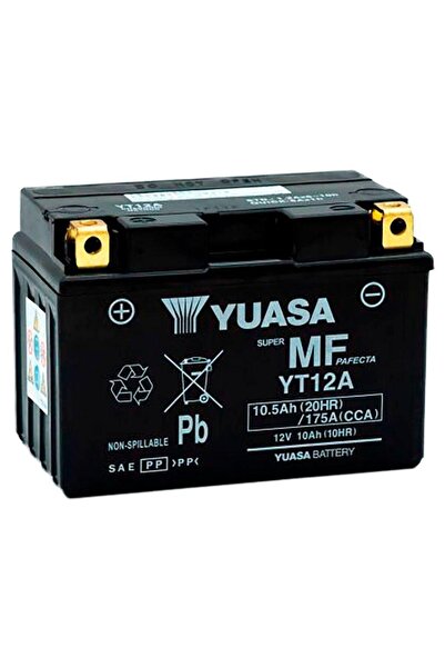 Yuasa Motorcycle Battery YT12A 12V 10Ah 175A (WC)
