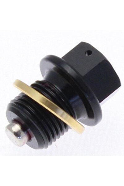 tecnium Magnetic oil drain plug made of black aluminum M14x1.5x13.5 - 1009723 (for motorcycles)
