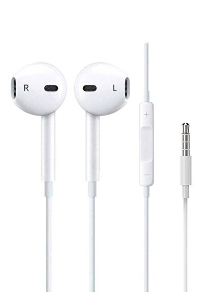 Generic سماعات أذن سلكية مع ميكروفون باللون الأبيض