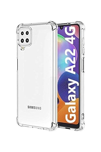 Muzz غطاء خلفي سيليكون لهاتف Galaxy A22 4G شفاف