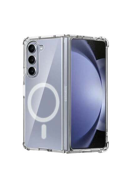 Generic Transparent back cover with wireless charging support Compatible with Samsung Z Fold 5