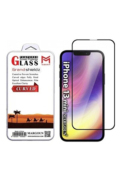 Margoun Grand Shieldz 3D Tempered Glass Screen Protector For Apple iPhone 13 mini Clear/Black
