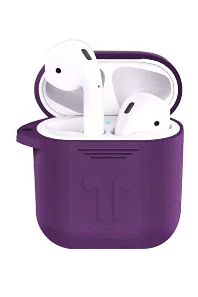 Generic حقيبة حمل واقية لسماعات Apple AirPods باللون الأرجواني